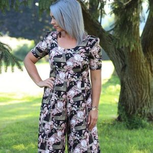 Vintage jumpsuit All That Jazz Pants Floral Sz 5/6